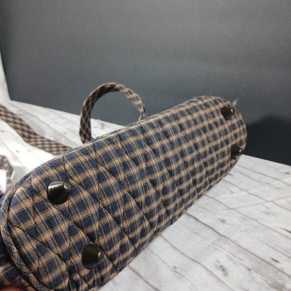 Bella Taylor "Beckham Taylor" Quilted Patchwork Shoulder Bag Black 11x8 Like New - Picture 12 of 14